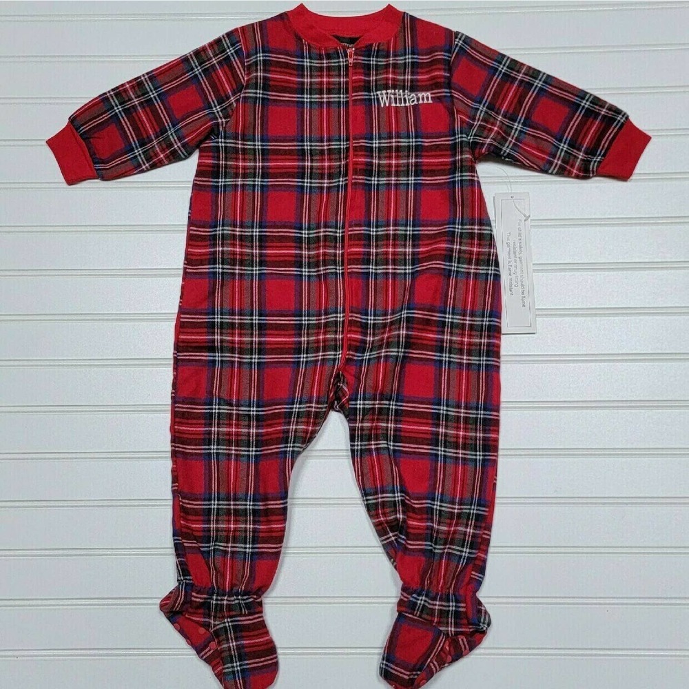 NWT Pajamagram Plaid One-Piece Pajamas